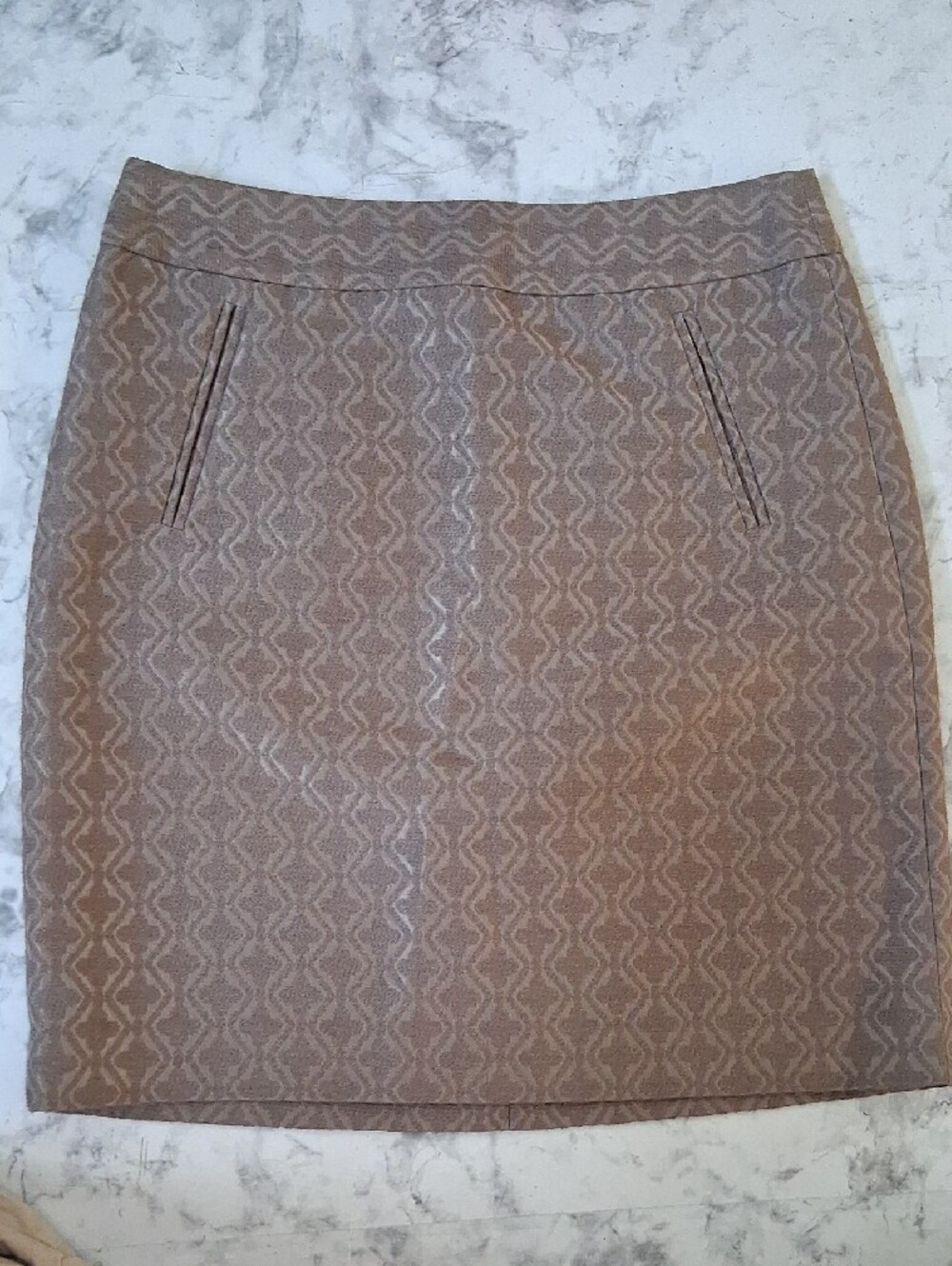 Ann Taylor Loft Petites Taupe Pencil Skirt -